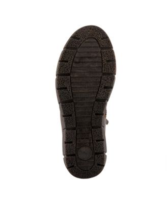 Katana Burnished Nubuck Leather Bootie with Removable Insole and Rugged Sole