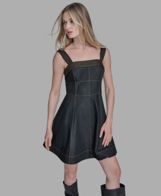 Women's Square Neck Denim Dress