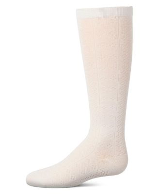 Big Girls Diamond-Patterned Rayon Blend Knee Sock