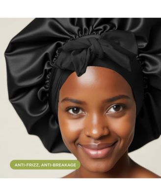 Satin Bonnet, Tie, Adjustable, Oversized