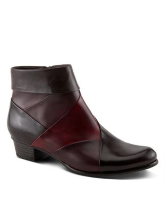 Mayvilla Colorblock Leather Bootie with Fold-Over Cuff and Removable Insole