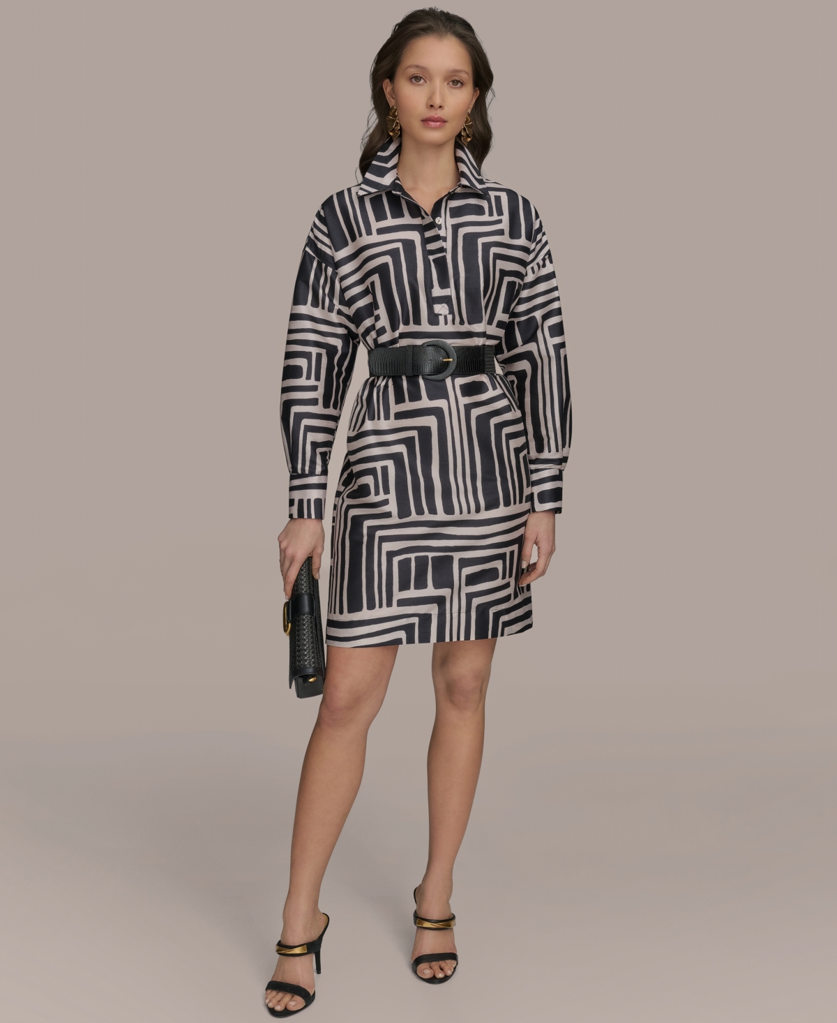 Donna Karan New York Women's Belted Short Dress
