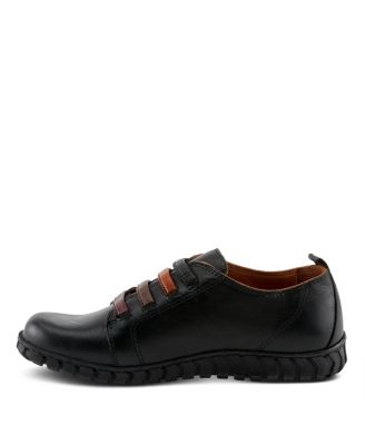 Emmalina Leather Slip-On Shoe with Removable Insole and No-Tie Elastic Laces