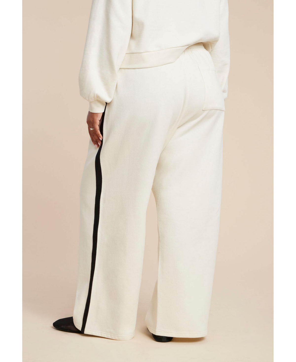 Eloquii Elements Women's Plus Size Stripe Detail Sweatpant