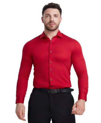 Solid Sateen Slim Fit Dress Shirt