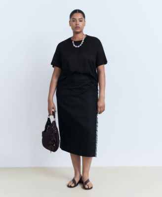 Women's Short-Sleeved Linen T-Shirt