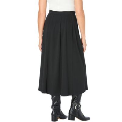 Plus Size Ponte Knit A-Line Skirt