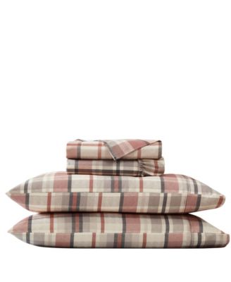 Highland Plaid Extra Deep Pocket 300-Thread Count 4-Pc. Sheet Set, Full
