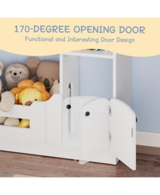 Kids Bookshelf and Toy Storage, Wooden Kids Bookcase