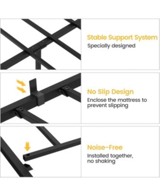 Metal Bed Frame, 14 Inch Simple Platform Bed Frame, Sturdy Heavy Duty Frame Bed Mattress Foundation, No Box Spring Needed, Easy Assembly, Twin Size