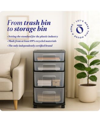 Plastic 4 Drawer Medium Home Storage Container