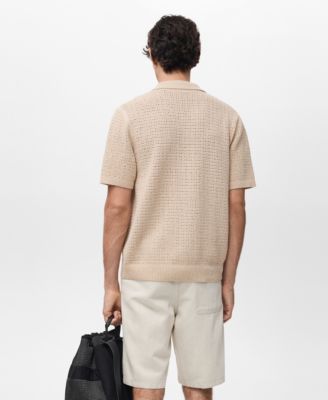 Men's Openwork Knitted Shirt