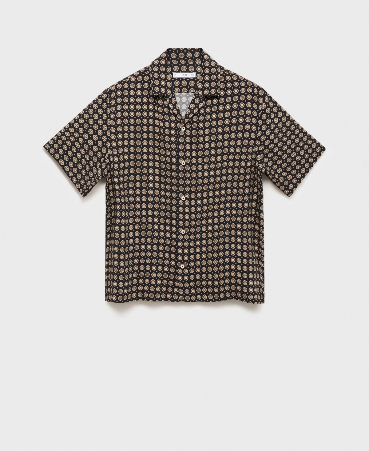 Mango Men's Printed Fluid Regular-Fit Shirt