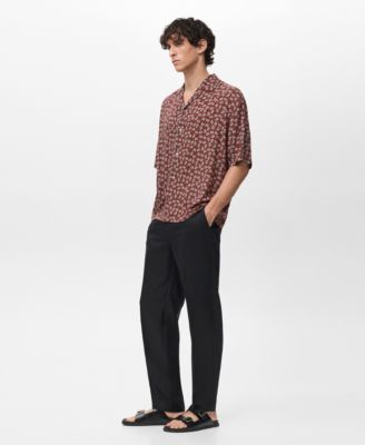 Men's Printed Fluid Regular-Fit Shirt