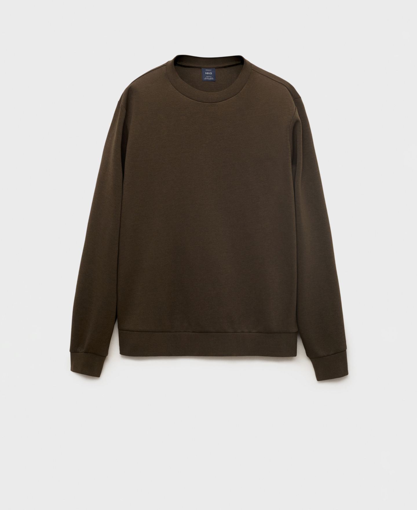 Мужская толстовка Mango Regular-Fit Cotton, цвет: Оливковый зелёный — фото 2