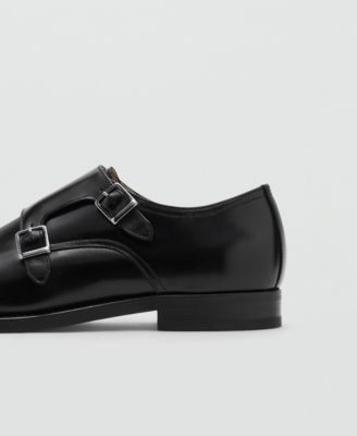 Men's Double Buckle Leather Shoes