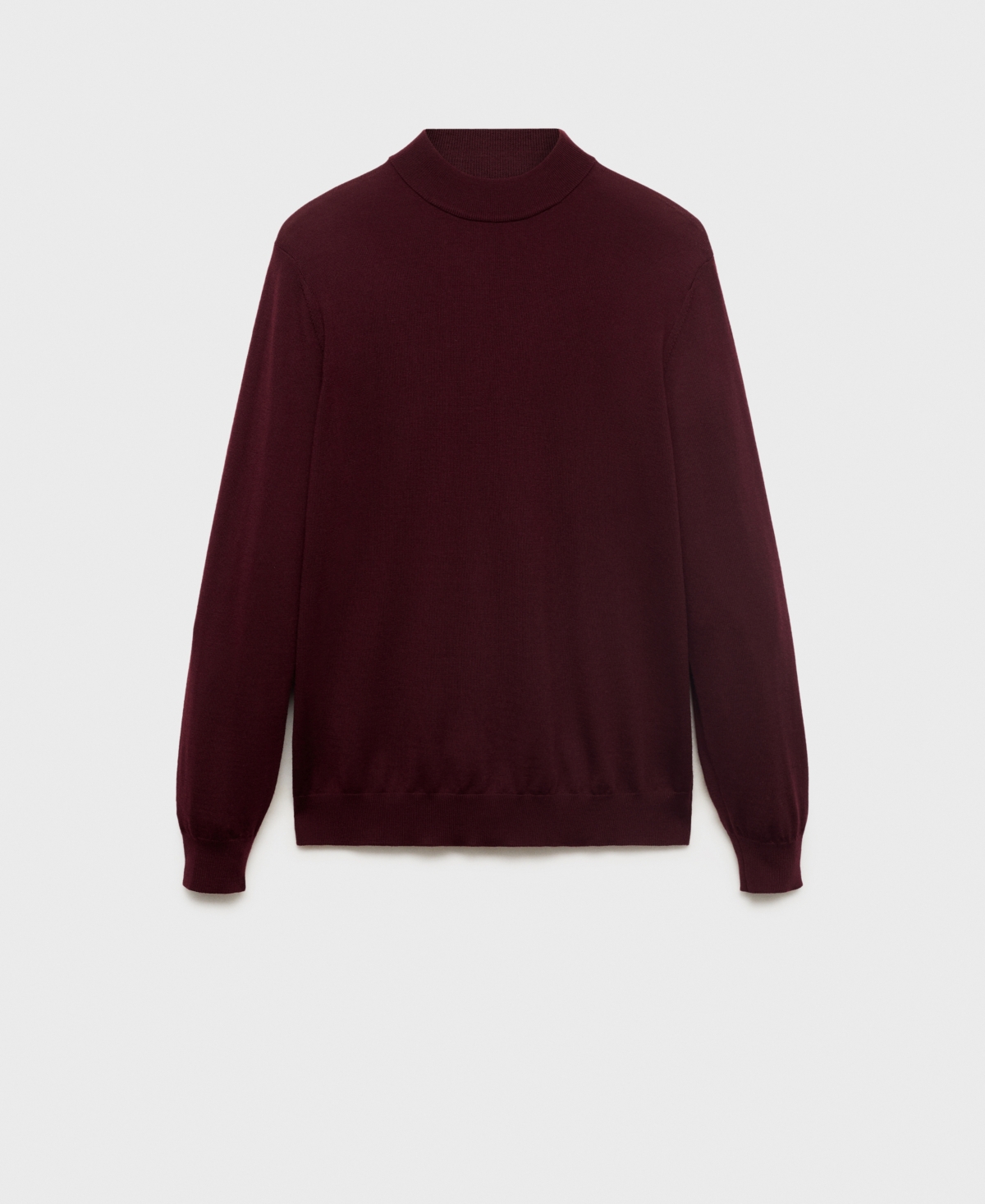 Mango Men's Wool Turtleneck Sweater In Burgundy