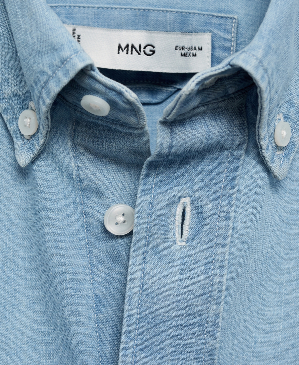 Mango Men's Regular Fit Denim Shirt In Multi