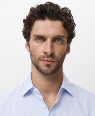 Men's Regular Fit Striped Cotton Shirt