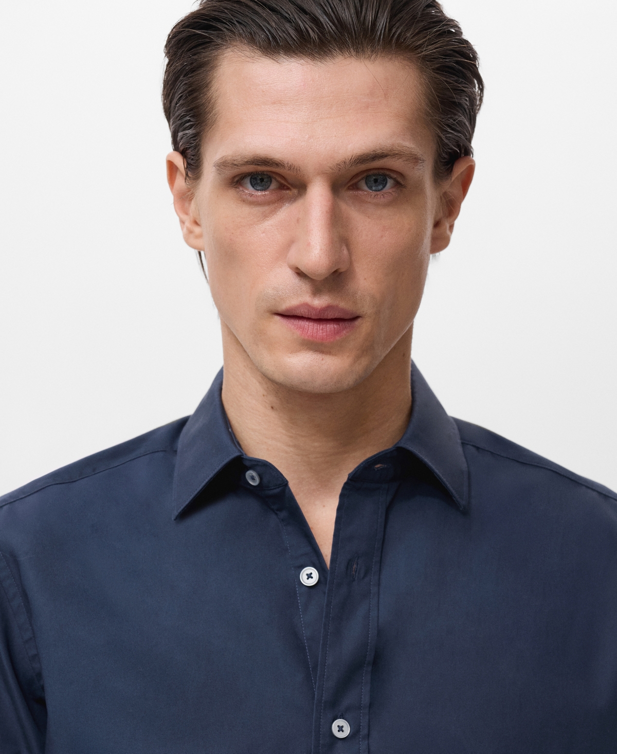 Mango Men's Regular-fit Cotton Shirt In Blue