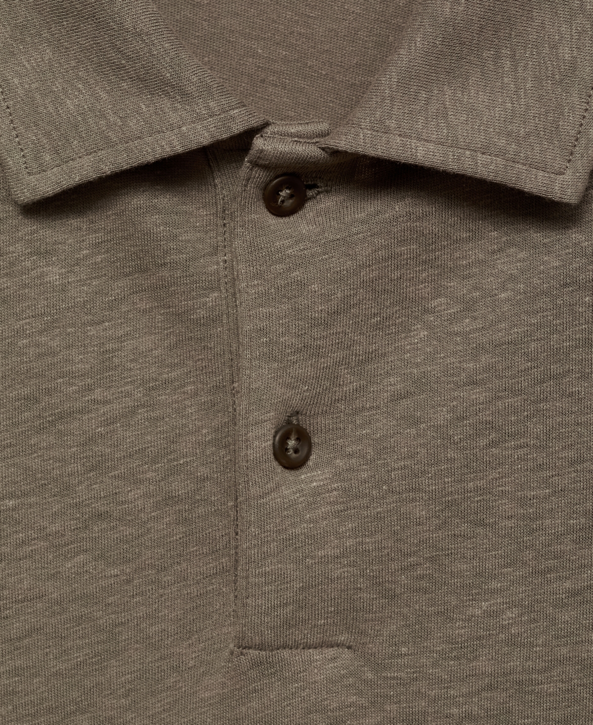 Mango Slim Fit Linen Blend Jersey Polo In Brown