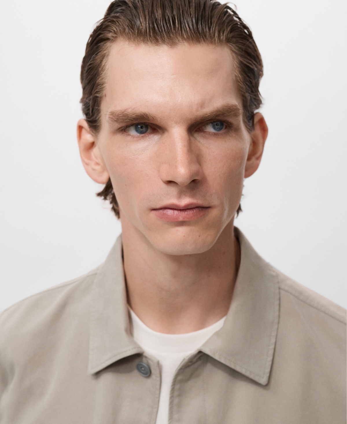 Mango Men's Pockets Lyocell Cotton Jacket In Neutral