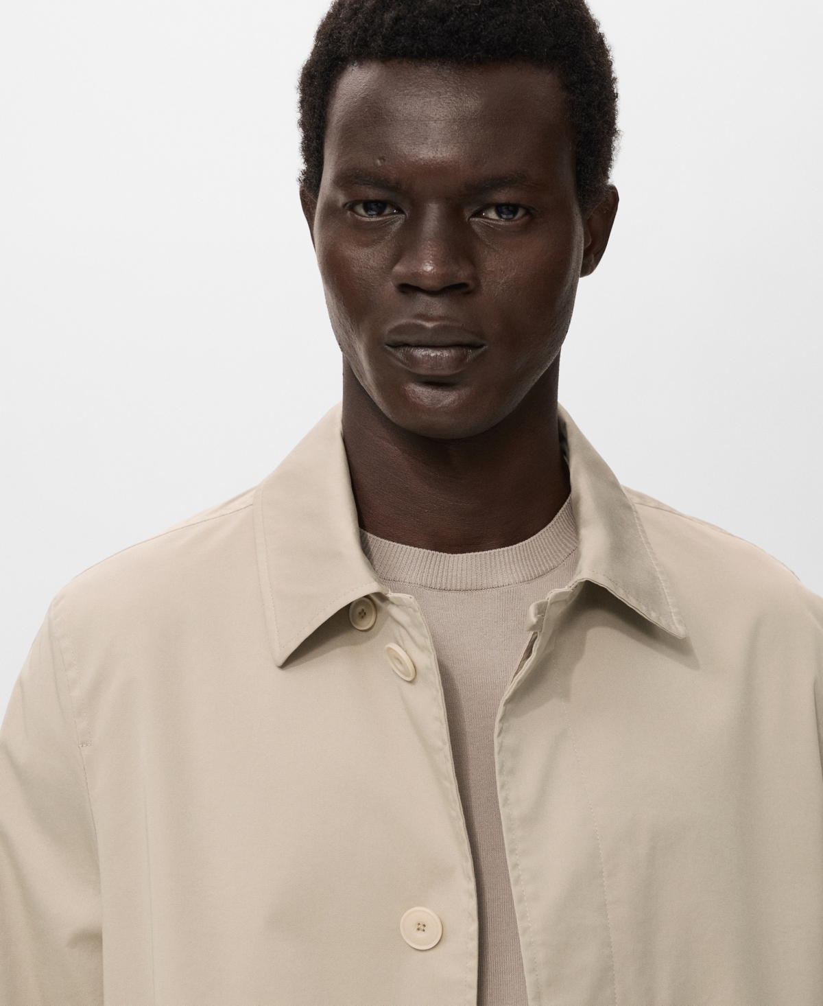 Mango Men's Classic Water-Repellent Trench Coat