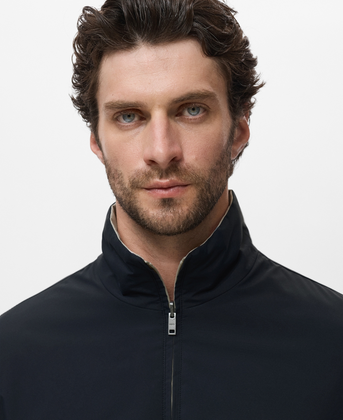 Mango Men's Quilted Water-repellent Reversible Jacket In Blue