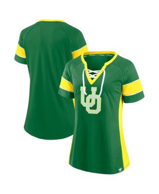 Fanatics - Women's&nbsp; Green Oregon Ducks Unmasked Hero Block Party Athena Lace-Up Top