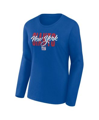 Women's Royal New York Giants Grip Long Sleeve T-Shirt