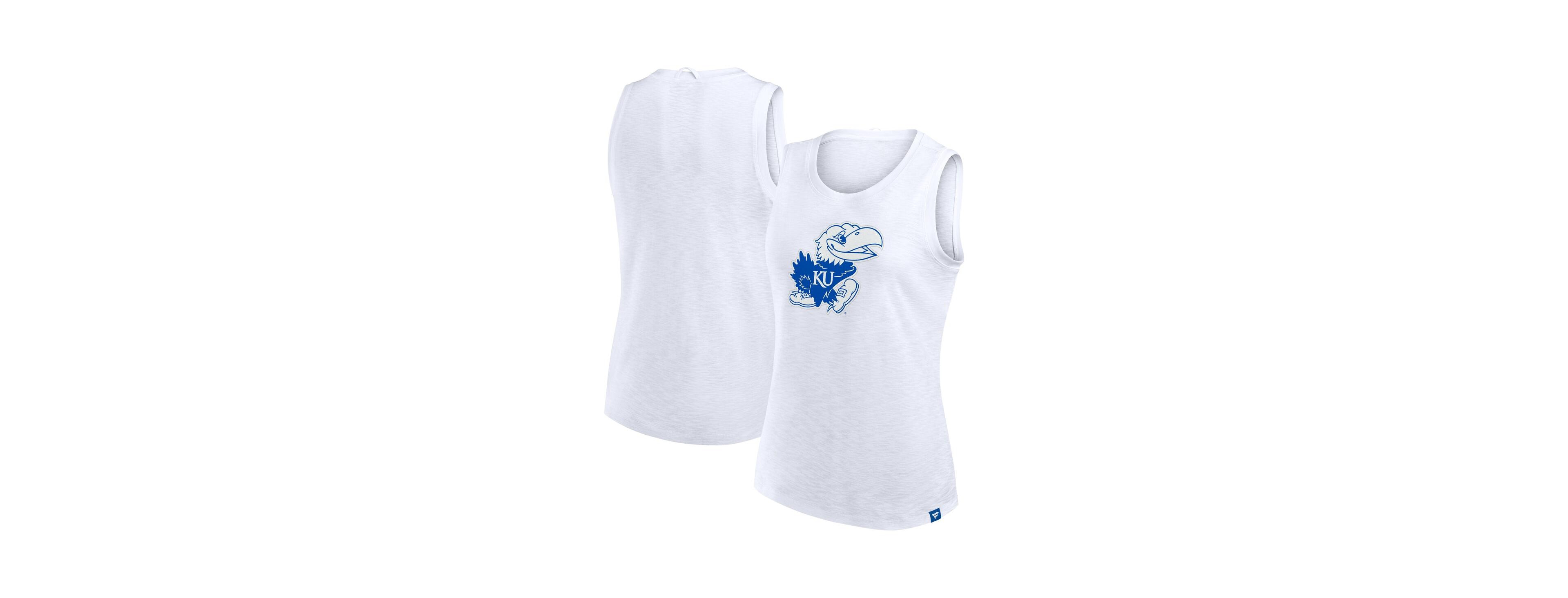 Fanatics Women's White Kansas Jayhawks Activate Slub Tank Top