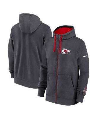 Nike - Men's Anthracite Kansas City Chiefs Primetime Club Full-Zip Hoodie