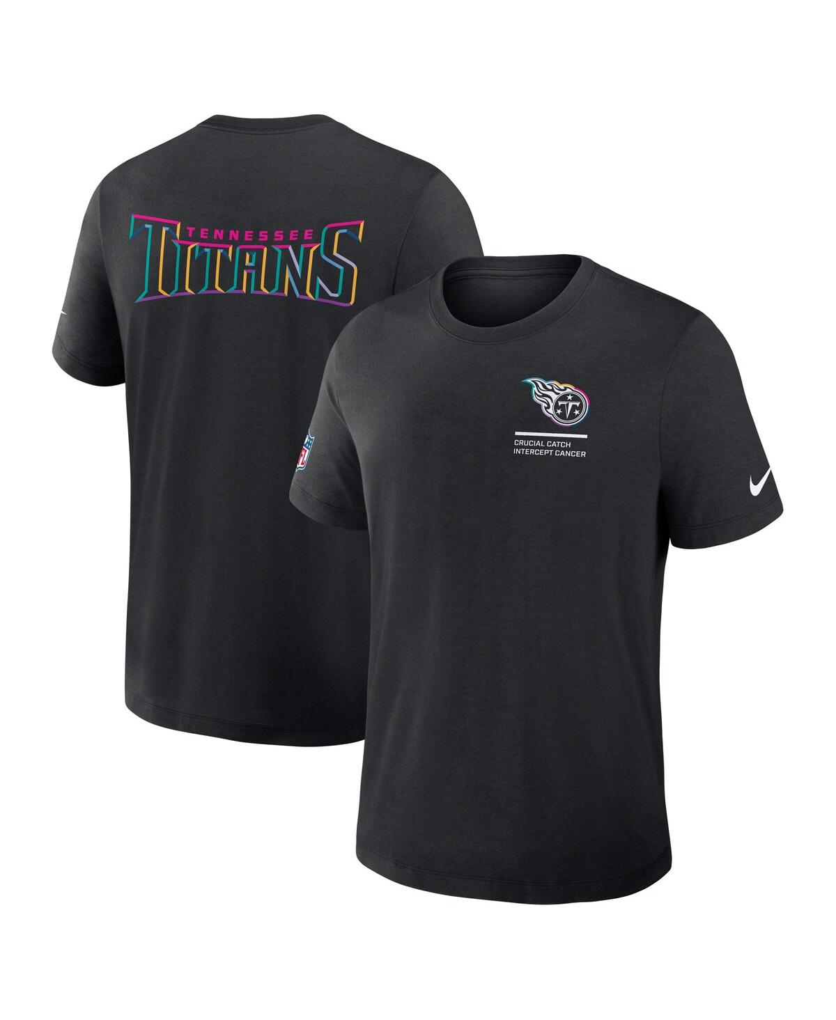 Nike Black Tennessee Titans 2025 Nfl Crucial Catch Tri-blend Dri-fit T-shirt In Black