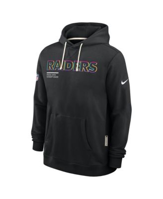 Men's Black Las Vegas Raiders 2025 NFL Crucial Catch Sideline Standard Issue Dri-FIT Hoodie