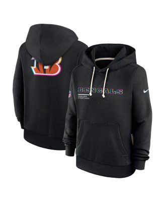 Nike - Women's Black Cincinnati Bengals 2025 NFL Crucial Catch Sideline Standard Issue Dri-FIT Hoodie
