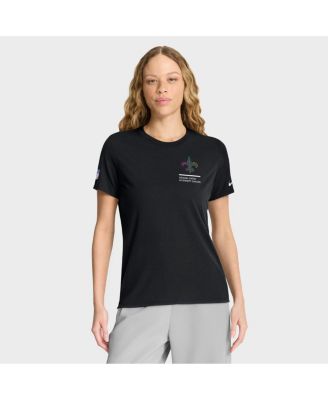 Nike - Women's Black New Orleans Saints 2025 NFL Crucial Catch Tri-Blend Dri-FIT T-Shirt