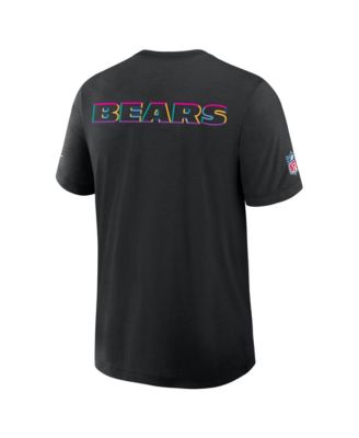 Men's Black Chicago Bears Tall 2025 NFL Crucial Catch Tri-Blend Dri-FIT T-Shirt