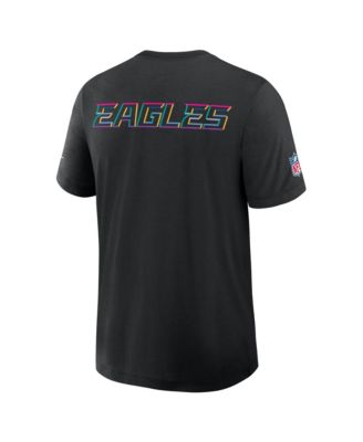 Men's Black Philadelphia Eagles Tall 2025 NFL Crucial Catch Tri-Blend Dri-FIT T-Shirt