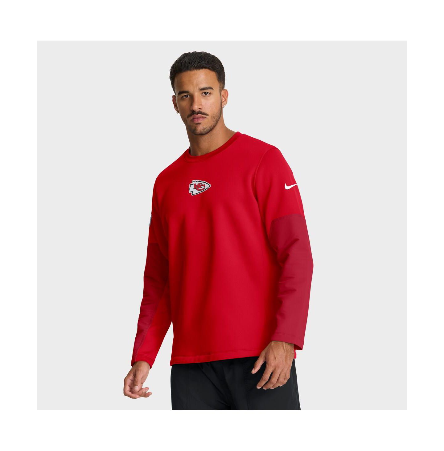 Мужская футболка Nike Red Kansas City Chiefs Sideline Scripted to Win Performance Long Sleeve — фото 1