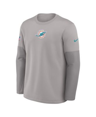 Men's Gray Miami Dolphins Sideline Scripted to Win Performance Long Sleeve T-Shirt
