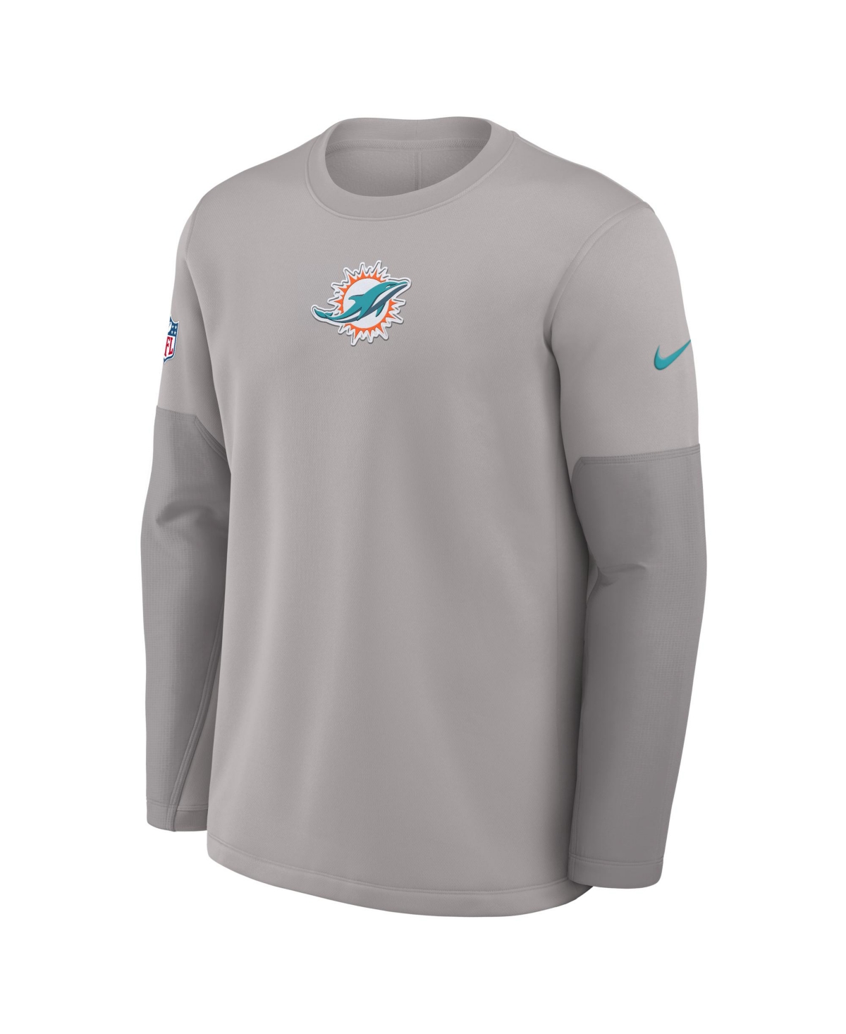 Nike Miami Dolphins Scripted To Win Sideline Coach  Men's Therma-fit Nfl Long-sleeve T-shirt In Gray