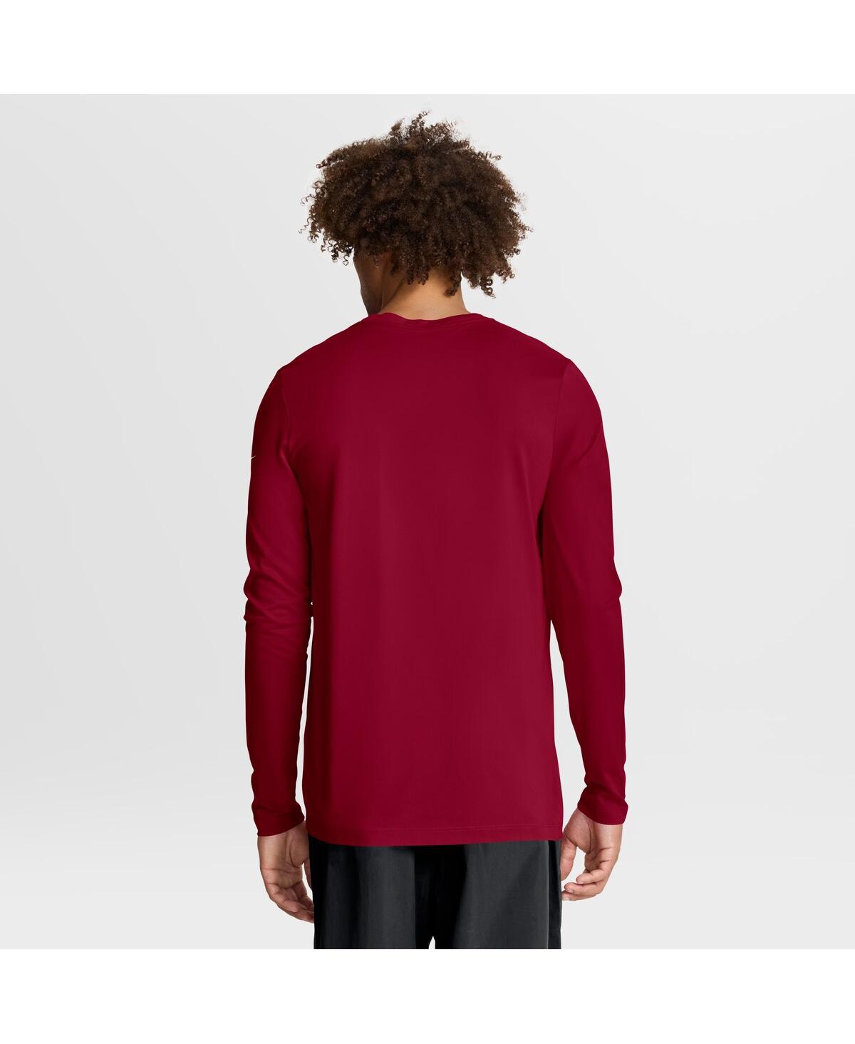 Nike Men's Burgundy Washington Commanders Primetime Legend Icon Performance Long Sleeve T-shirt In Burgundy