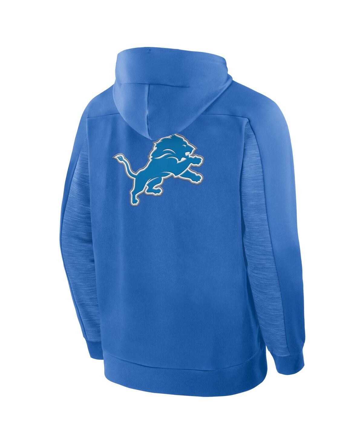 Fanatics Men's Blue Detroit Lions Checkdown Pass Full-zip Hoodie In Blue