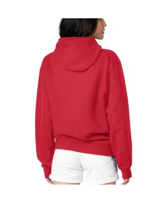 Women's Red Kansas City Chiefs Flowers Team Logo Graphic Fleece Pullover Hoodie