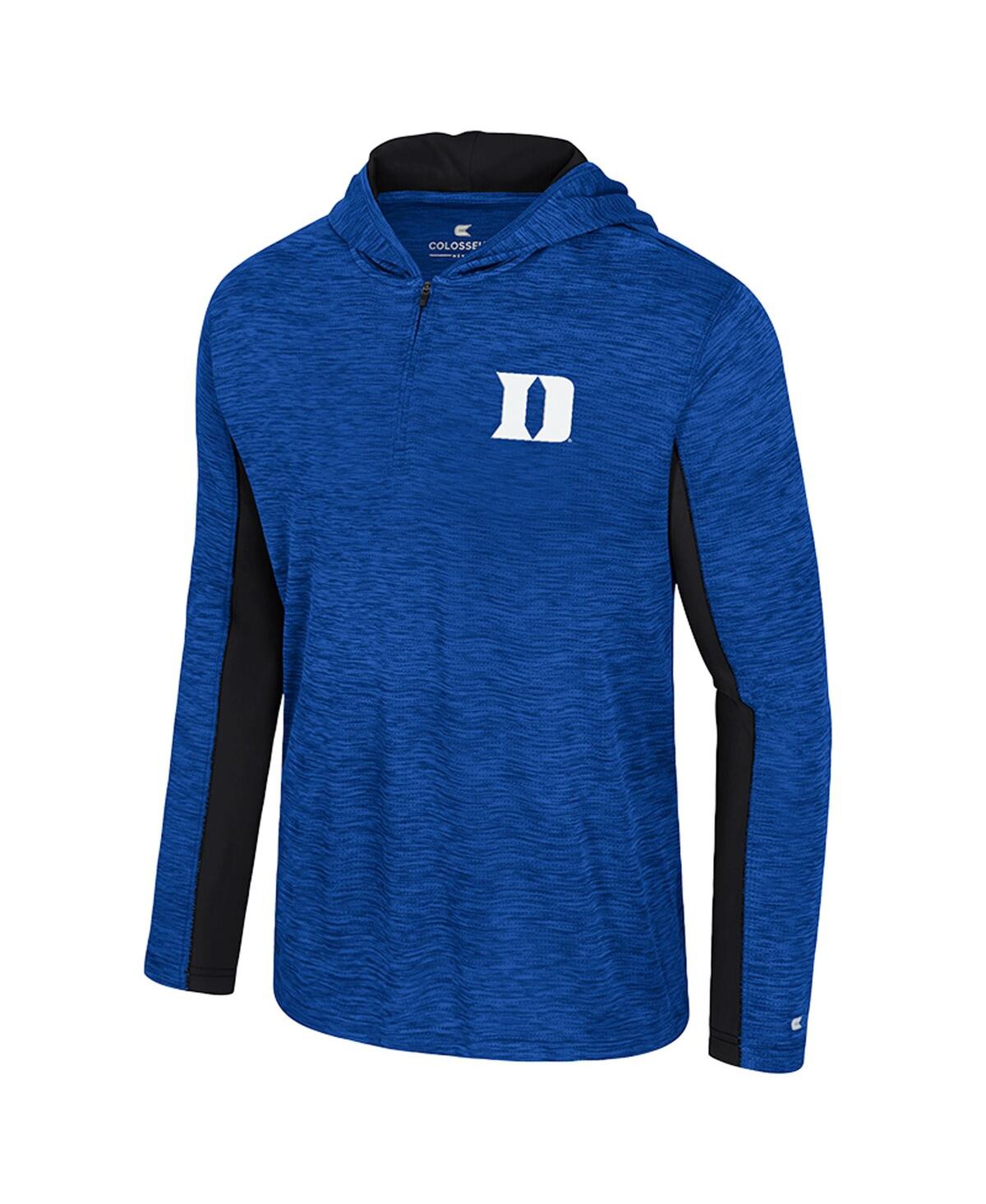 Colosseum Men's Royal Duke Blue Devils Always Sunny Quarter-zip Hoodie In Blue