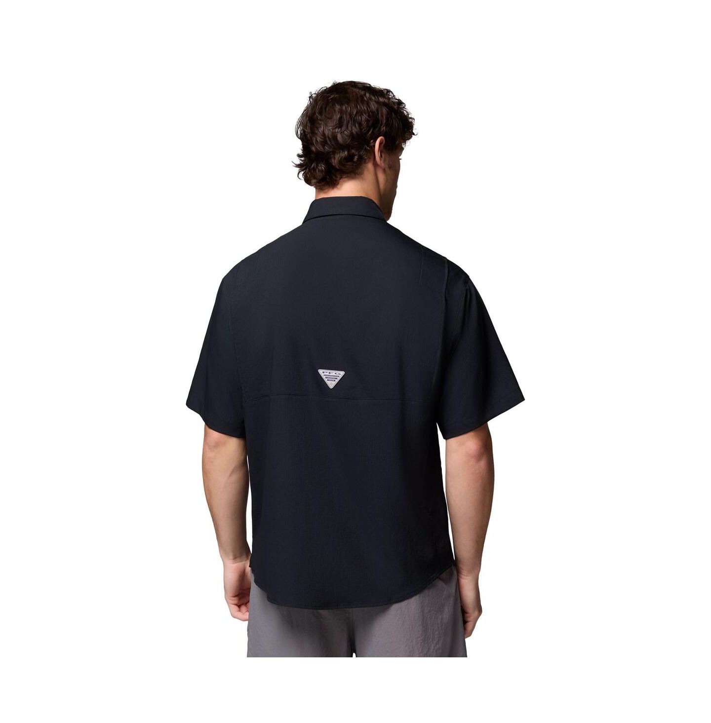 Мужская рубашка Columbia Black Arkansas Razorbacks Tamiami Omni-Shade Button-Down — фото 2