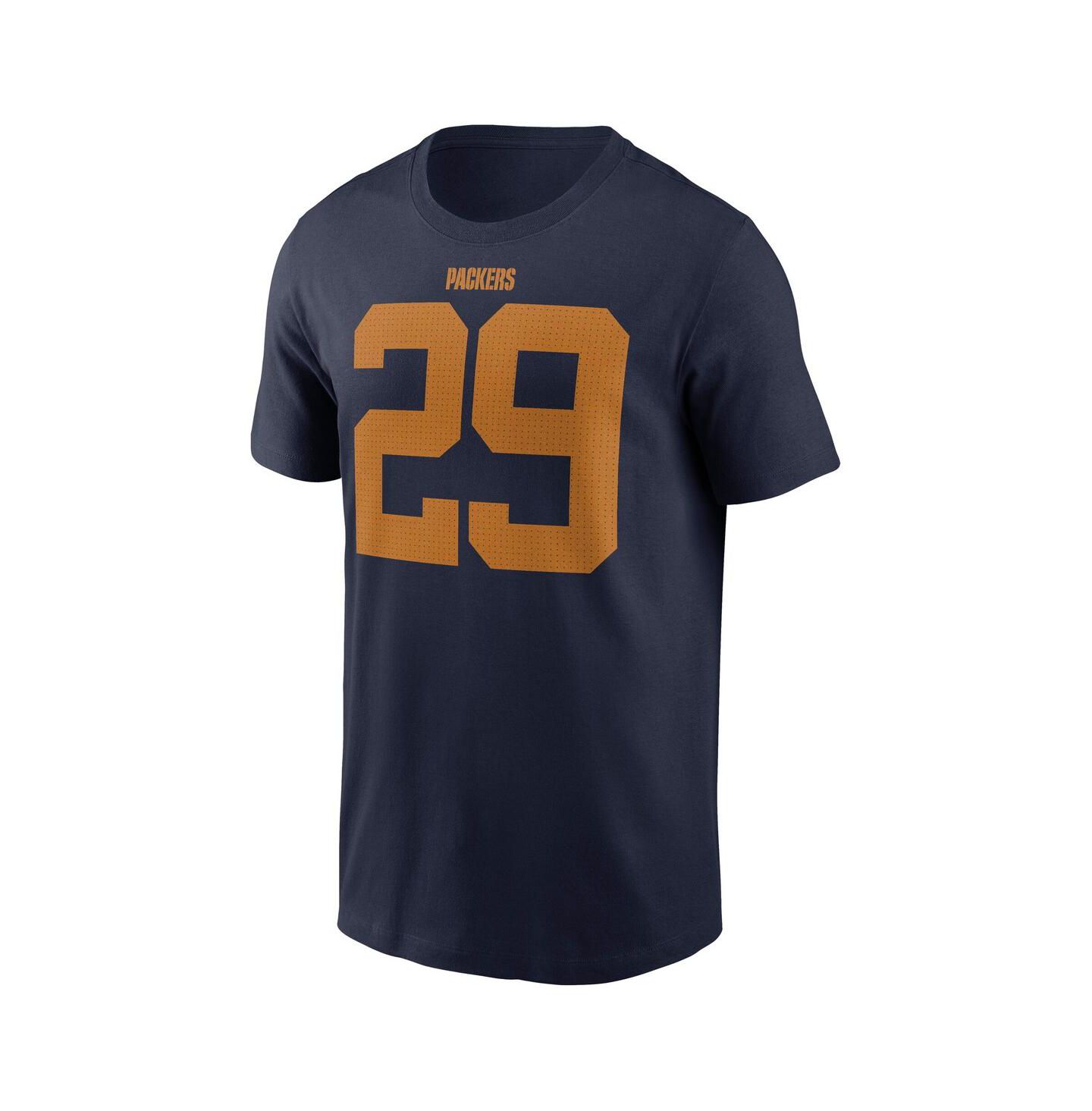 Мужская футболка Nike Xavier McKinney Navy Green Bay Packers The 1923 Classic Name & Number — фото 2
