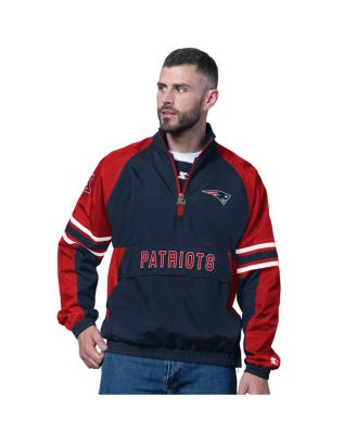 Starter - Men's Navy New England Patriots Prospect Half-Zip Pullover