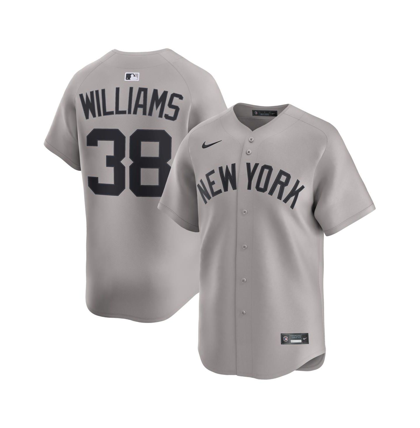 Мужской топ Nike Devin Williams Gray New York Yankees Road Limited Player Jersey — фото 1