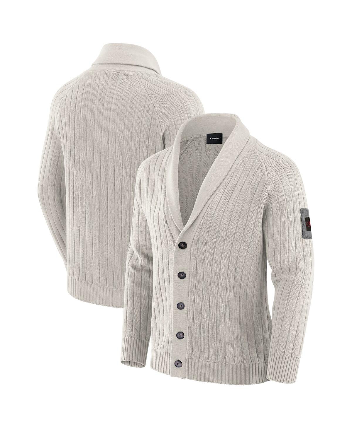 J. Palmer Men's Gray San Francisco 49ers The Playmaker Cardigan Raglan Sweater In Gray